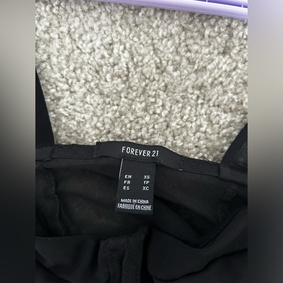 Forever 21 mesh top with cups corset like- black xs - Picture 5 of 5